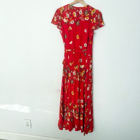 Free People Jess Floral Wrap Maxi Dress Flower - Picture 9 of 15